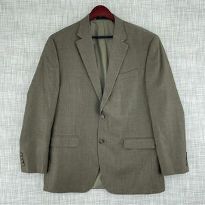 Chaps Mens Size 42R Silk Wool Blend Brown Blazer 2265